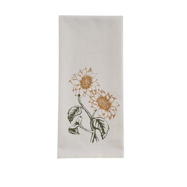 Double Sunflower Print Dishtowel Set of 6 Park Designs - The Fox Decor